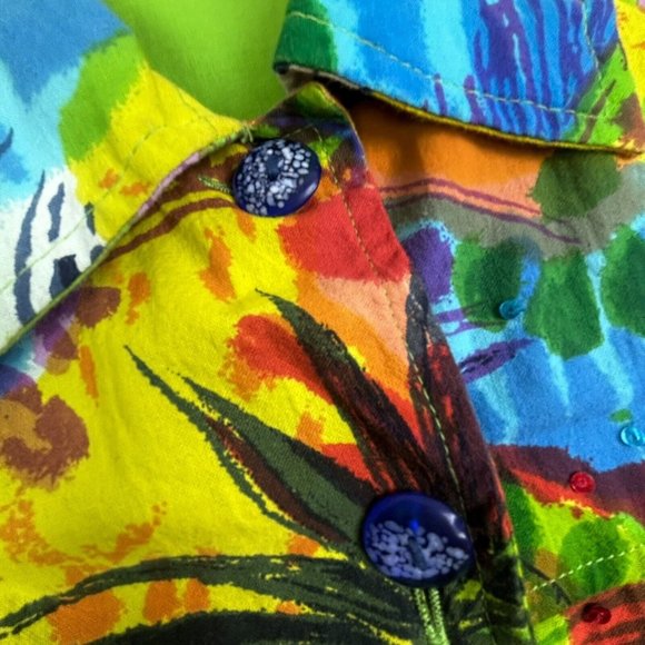 VTG‎ Life Style Art To Wear Jacket Blazer Women’s 2X Glass Buttons Sequins EUC - Picture 8 of 12